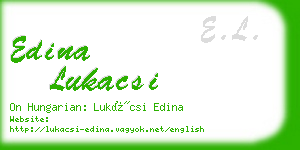 edina lukacsi business card